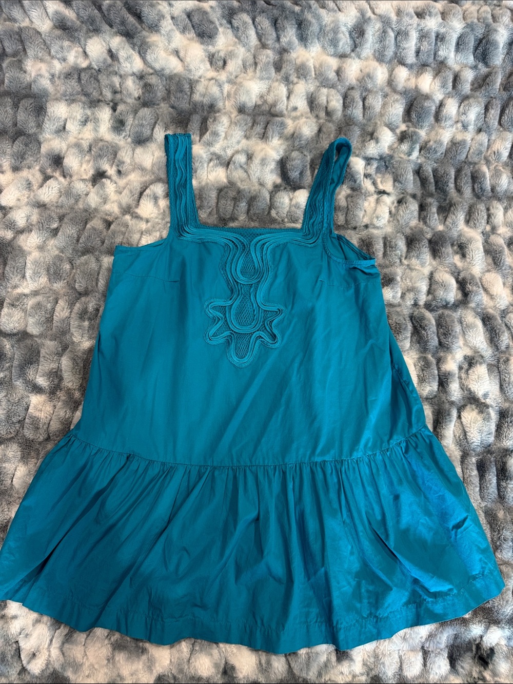 Teal Celandine Sleeveless Dress